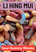 Load image into Gallery viewer, Li Hing Mui Gummy Worms 6x9 Bag